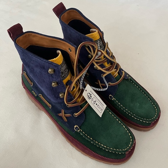 POLO RALPH LAUREN Ranger Mid Color-Blocked Suede Boot - Picture 1 of 3